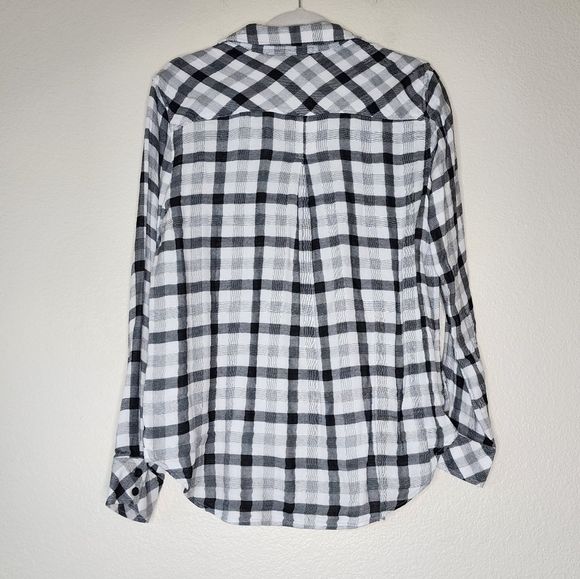 Anthropologie Cloth & Stone Snow White Button Down Medium L - Picture 3 of 6